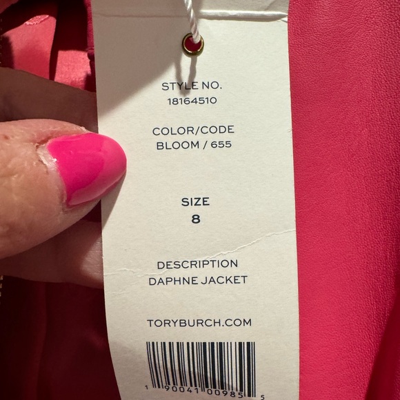 Tory Burch- Daphne leather jacket- Bloom - Picture 5 of 9